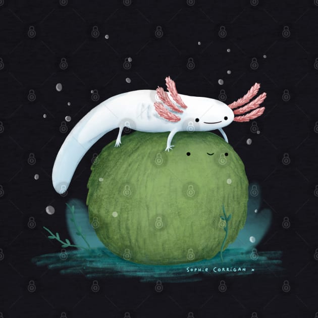 Axolotl on a Mossball by Sophie Corrigan